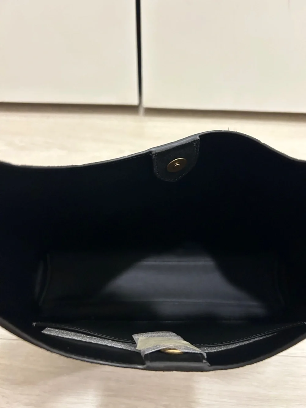 Coach (NWT) Brooklyn Shoulder Bag 28 in Black Suede Croc-Embossed - Picture 10 of 15